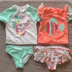 2T and 18 month swim suit set